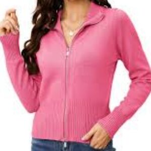 Miami Vibrant Pink Ribbed Sweater
